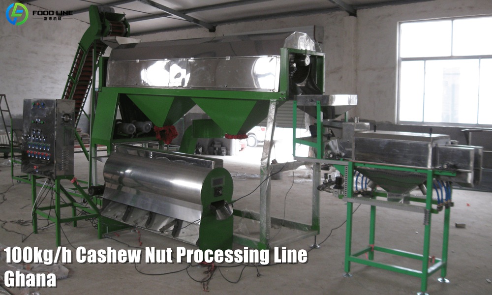 Read more about the article 100kg/h Cashew Nut Processing Line in Ghana