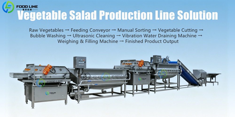 Fully Automated Vegetable Salad Production Line