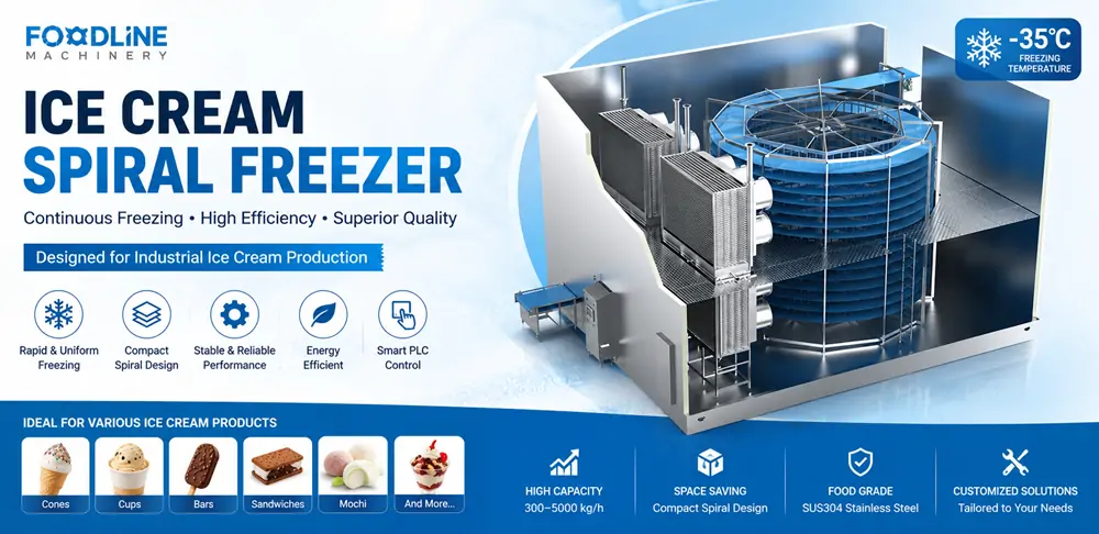 Ice Cream Spiral Freezer