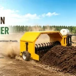 Tractor Pulled Compost Turner For Sale in Argentina Towed compost turner